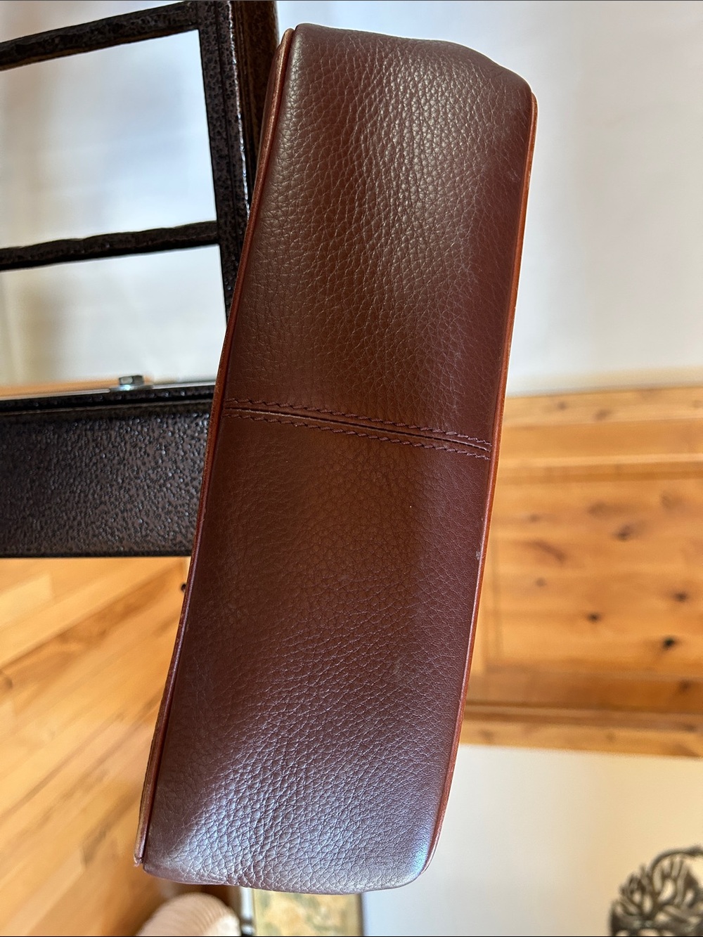 Dooney & Bourke Dark Brown Pebbled Leather Shoulder Bag - Picture 5 of 11